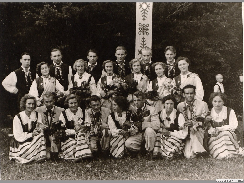 1955, Laulupidu Märjamaal, külalised Lätist 